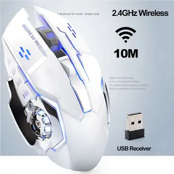 2400 DPI Gaming Mouse 2.4G USB Wireless Mouse Silent LED Backlit Gaming Mice Adjustable DPI Mechanical Mouse
2400 DPI Gaming Mouse 2.4G USB Wireless Mouse Silent LED Backlit Gaming Mice Adjustable DPI Mechanical Mouse