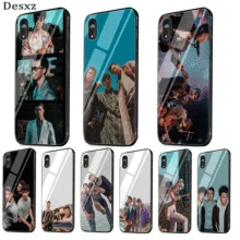 Стеклянный Чехол для мобильного телефона чехол для iPhone 5 5S SE 6 6s 7 8 Plus XR X XS Max Jonas Brothers(China)