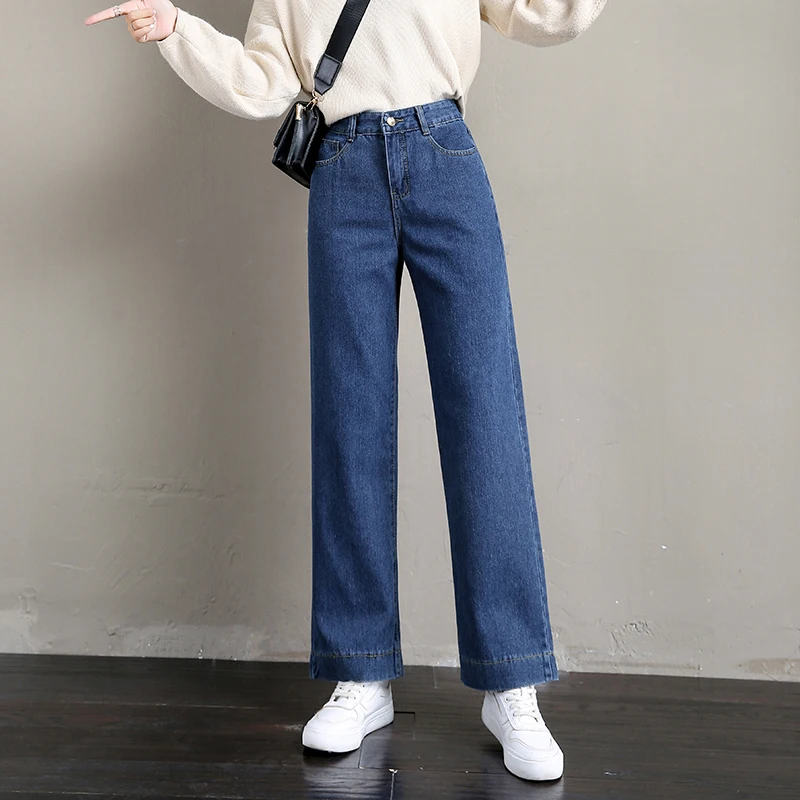 S-5XL Plus Size Boyfriend Style Women's Jeans Autumn Winter Korean Simple BF High Waist Jeans Loose Pockets Straight Jeans Femme
S-5XL Plus Size Boyfriend Style Women's Jeans Autumn Winter Korean Simple BF High Waist Jeans Loose Pockets Straight Jeans Femme