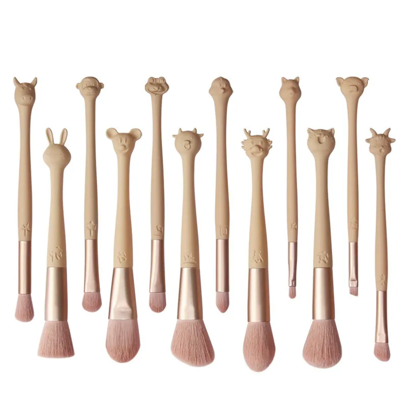 12 Pieces of High Quality 12 Zodiac Makeup Brush Natural Synthetic Hair Makeup Tool with Brush Bag Pink Professional Brush Set
12 Pieces of High Quality 12 Zodiac Makeup Brush Natural Synthetic Hair Makeup Tool with Brush Bag Pink Professional Brush Set