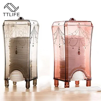 Acrylic Cosmetics Cotton Swab Storage Box Container Portable Acrylic Makeup Cotton Pad Holder Case Boxes Cosmetic Organizer 
Acrylic Cosmetics Cotton Swab Storage Box Container Portable Acrylic Makeup Cotton Pad Holder Case Boxes Cosmetic Organizer