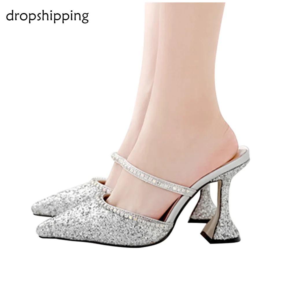 Fashion summer Sequins sansals Pure Color Breathable Pointed Toe straps plus size Sandals Spool Heels Light Slippers Shoes #THY
Fashion summer Sequins sansals Pure Color Breathable Pointed Toe straps plus size Sandals Spool Heels Light Slippers Shoes #THY