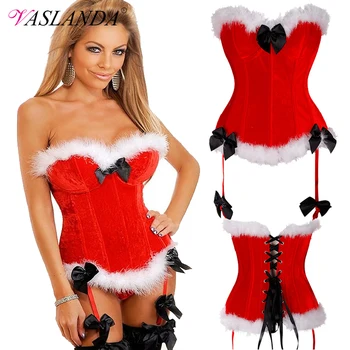 VASLANDA Christmas Corset Top Xmas Party Costumes Sexy Lingerie Fur Trim Velvet Corselet Mrs Santa Claus Outfit Overbust Bustier
VASLANDA Christmas Corset Top Xmas Party Costumes Sexy Lingerie Fur Trim Velvet Corselet Mrs Santa Claus Outfit Overbust Bustier