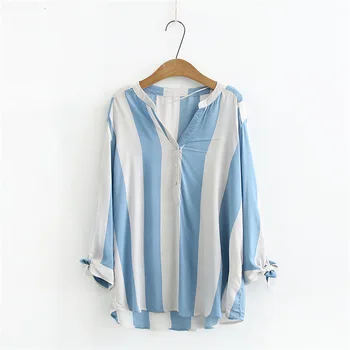 2020 Summer Big Code Top Fat Mm Foreign Style Joker Simple Stripes Seven Points Sleeve Head Shirt 215 
2020 Summer Big Code Top Fat Mm Foreign Style Joker Simple Stripes Seven Points Sleeve Head Shirt 215