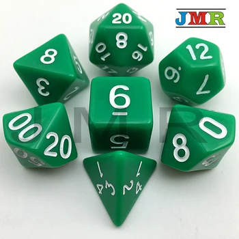 High Quality Green with White Ink Color 7pc/lot Opaque Dice Set D4,D6,D8,D10,D10%,D12,D20 Polyhedral Dice Dnd Rpg Playing Game
High Quality Green with White Ink Color 7pc/lot Opaque Dice Set D4,D6,D8,D10,D10%,D12,D20 Polyhedral Dice Dnd Rpg Playing Game