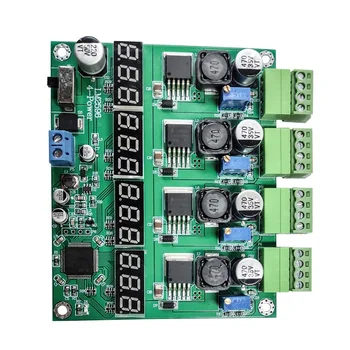 Lm2596 Multi-Channel Switching Power Supply Four-Way Digital Display DC-DC Adjustable Step-down Output Power Supply Module
Lm2596 Multi-Channel Switching Power Supply Four-Way Digital Display DC-DC Adjustable Step-down Output Power Supply Module
