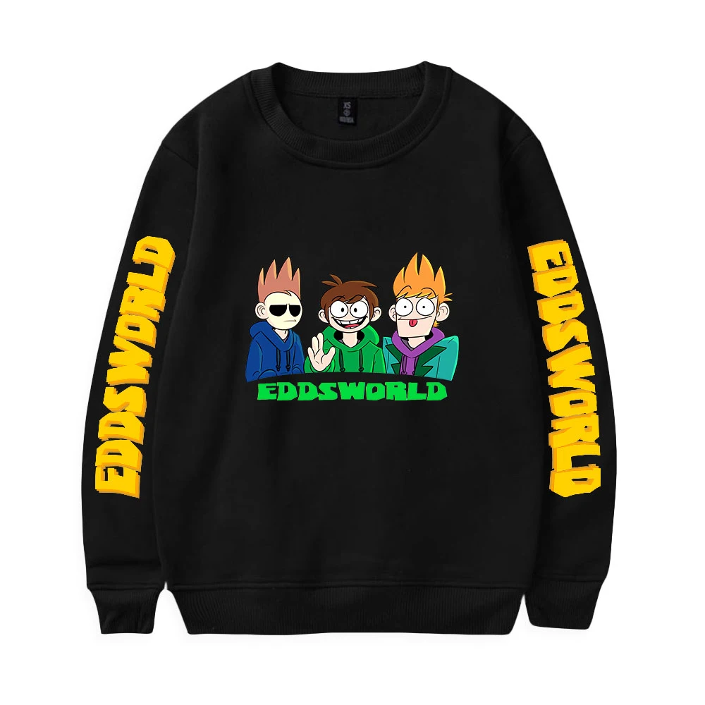 

Eddsworld Print Loose Tops Sweater Series Women/Men Clothe Turtlenecks Sweet Youthful Sweatshirt Style Round collar fleece