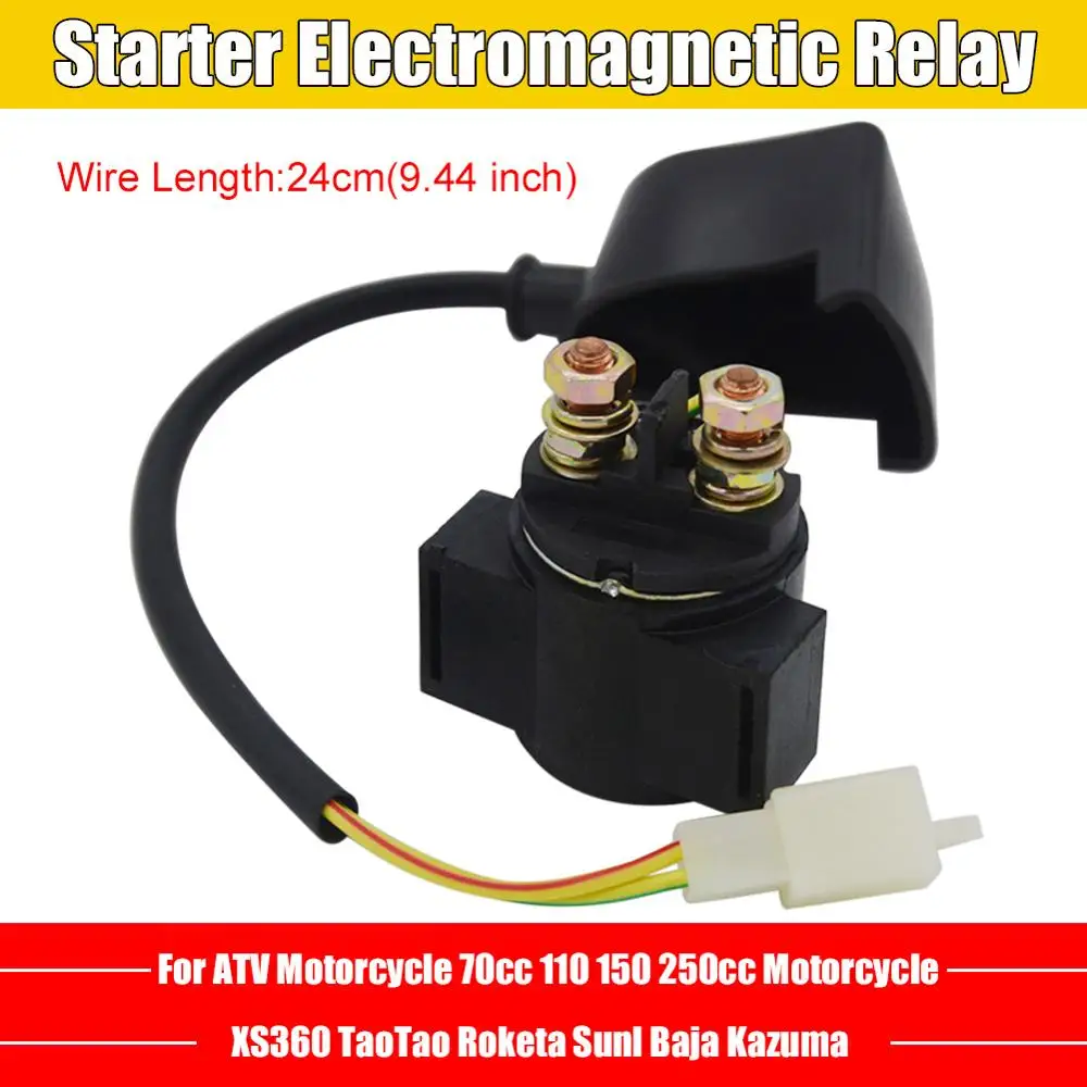 Starter Relay Solenoid For Chinese GY6 70cc 110cc 150cc 250cc Scooter ATV Karts Motorcycles Starting Electromagnetic Relay
Starter Relay Solenoid For Chinese GY6 70cc 110cc 150cc 250cc Scooter ATV Karts Motorcycles Starting Electromagnetic Relay