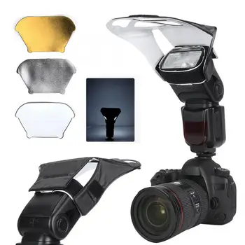 Universal SLR Camera Top Flash Light Lamp Reflector Board Set Silver White Golden Reflector Board
Universal SLR Camera Top Flash Light Lamp Reflector Board Set Silver White Golden Reflector Board