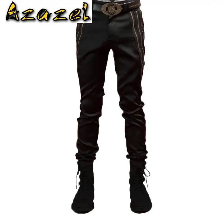 Nightclub stage costume male singer performance pants Fashion hair stylist harem pants personality tide men slim casual trousers 
Nightclub stage costume male singer performance pants Fashion hair stylist harem pants personality tide men slim casual trousers