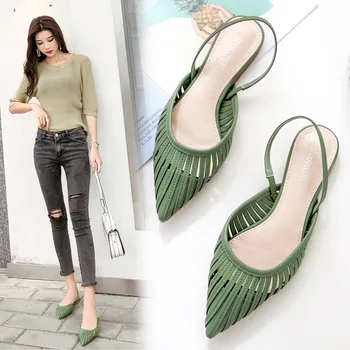 2020 Sharp Shallow Mouth Small Fresh Weave Flat Bottom Elastic Woman Sandals
2020 Sharp Shallow Mouth Small Fresh Weave Flat Bottom Elastic Woman Sandals
