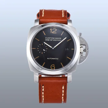 Men's Watch BOMAX MARINA Luminous Hand Calendar Automatic 42mm Stainless Steel Case Black Dial Brown Leather Strap Date S43
Men's Watch BOMAX MARINA Luminous Hand Calendar Automatic 42mm Stainless Steel Case Black Dial Brown Leather Strap Date S43