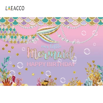 Laeacco Mermaid Backdrops For Photography Happy Birthday Backgrounds Photophone Seaweed Bubble Pearl Newborn Children Photozone
Laeacco Mermaid Backdrops For Photography Happy Birthday Backgrounds Photophone Seaweed Bubble Pearl Newborn Children Photozone