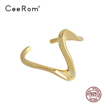 CeeRom Punk Wave 925 Sterling Silver Ring For Women Minimalist Open Ring Fashion Jewelry Gifts Anillos
CeeRom Punk Wave 925 Sterling Silver Ring For Women Minimalist Open Ring Fashion Jewelry Gifts Anillos