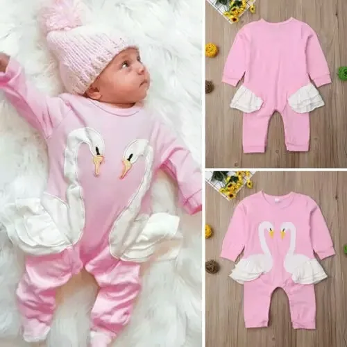 Baby Onesie Spring And Autumn Baby Long Sleeve Embroidered Applique Swan Romper Princess Pink Cartoon Onesie Crawling Clothes
Baby Onesie Spring And Autumn Baby Long Sleeve Embroidered Applique Swan Romper Princess Pink Cartoon Onesie Crawling Clothes