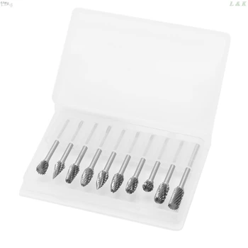 New 10Pc 1/8" 6mm Tungsten Carbide Cutter Rotary Burr Set CNC Engraving Bit Tool Grinding head
New 10Pc 1/8" 6mm Tungsten Carbide Cutter Rotary Burr Set CNC Engraving Bit Tool Grinding head