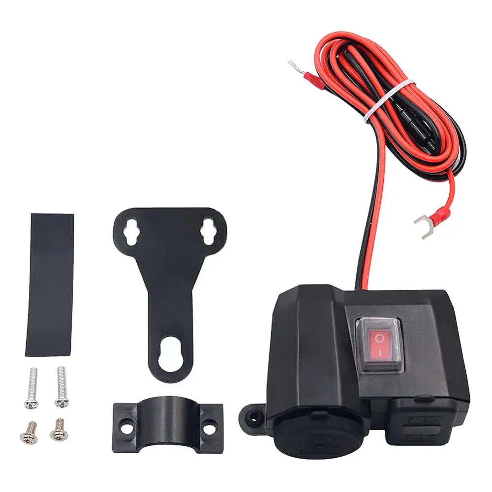 Waterproof 12v/24v Motorcycle USB Charger Power Adapter Socket&Voltmeter Display Socket Outlet Dual USB Charger Tools
Waterproof 12v/24v Motorcycle USB Charger Power Adapter Socket&Voltmeter Display Socket Outlet Dual USB Charger Tools