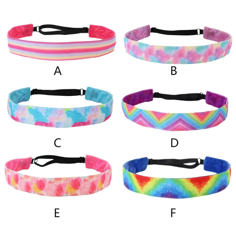6 Pieces Tie-Dye Elastic Headband Women Girls Non-Slip Adjustable Hair Band Gradient Rainbow Sports Running Yoga Headwrap Party
6 Pieces Tie-Dye Elastic Headband Women Girls Non-Slip Adjustable Hair Band Gradient Rainbow Sports Running Yoga Headwrap Party