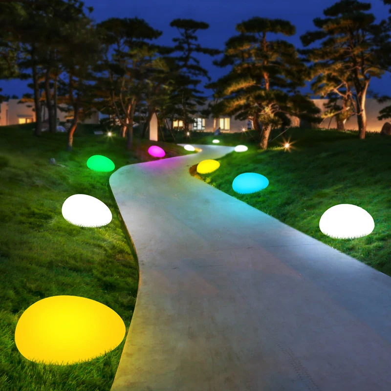 Glow Cobble Stone Lawn Lamp Waterproof Color Changing LED Street Light Remote Control Landscape Lighting Outdoor Garden Lights
Glow Cobble Stone Lawn Lamp Waterproof Color Changing LED Street Light Remote Control Landscape Lighting Outdoor Garden Lights