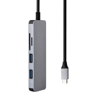 

5 in 1 USB C HUB to 3.0 HUB HDMI RJ45 PD Thunderbolt 3 Adapter for MacBook Samsung Galaxy S9/S8 Huawei P20 Pro Type C USB HUB