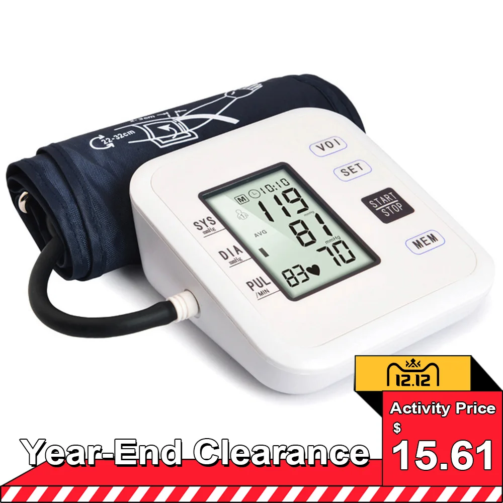 Tonometer Upper Arm Style Blood Pressure Monitor Electronic Automatic Large LCD Display Digital Intelligent Blood Pressure Meter
Tonometer Upper Arm Style Blood Pressure Monitor Electronic Automatic Large LCD Display Digital Intelligent Blood Pressure Meter