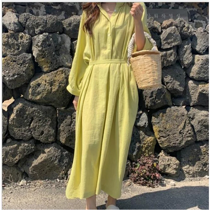 New 2019 Women Dresses Spring Summer autumn Cotton and Linen Elegant Pleated Long Green Dresses O Neck Lace Up Bow CL360
New 2019 Women Dresses Spring Summer autumn Cotton and Linen Elegant Pleated Long Green Dresses O Neck Lace Up Bow CL360