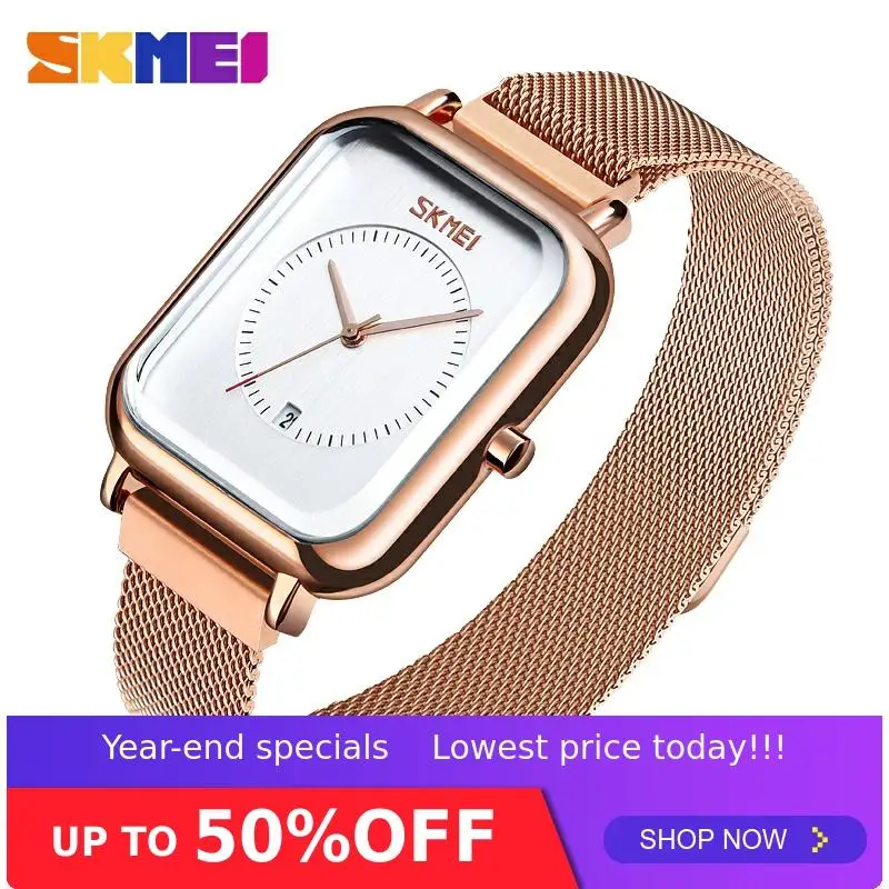 SKMEI Women Bracelet Watch Square Contracted Stainless Steel Crystal Wristwatches Women Dress Ladies Quartz Clock 9207
SKMEI Women Bracelet Watch Square Contracted Stainless Steel Crystal Wristwatches Women Dress Ladies Quartz Clock 9207