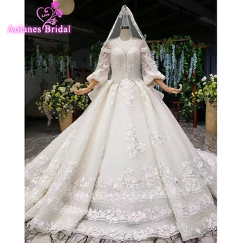 Gorgeous Appliques Lace Ball Gown Wedding Dresses 2019 Sexy Scoop Neck Long Sleeve Vintage Bride Gown Puffy Vestido De Noiva
Gorgeous Appliques Lace Ball Gown Wedding Dresses 2019 Sexy Scoop Neck Long Sleeve Vintage Bride Gown Puffy Vestido De Noiva