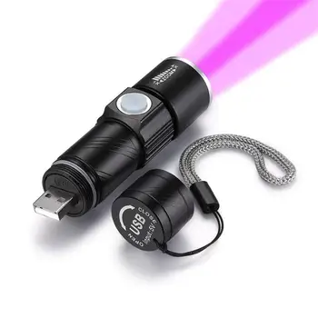 UV Flashlight 365nm Ultra Violet Light Zoomable UV light Torch Lamp For Marker Checker Detection USB Rechargeable
UV Flashlight 365nm Ultra Violet Light Zoomable UV light Torch Lamp For Marker Checker Detection USB Rechargeable