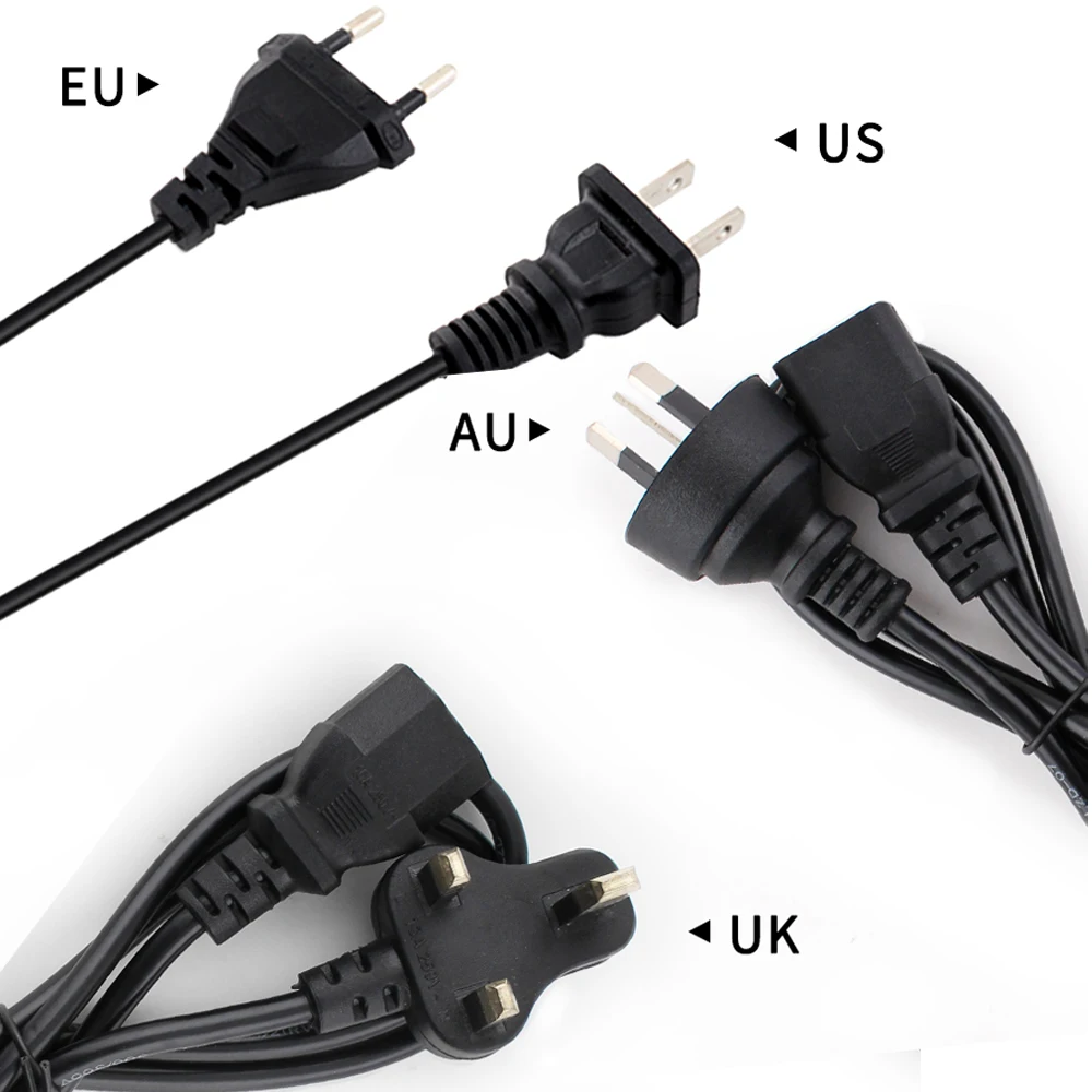 AC85V-265V 3PIN кабель питания ЕС США Великобритания AU IEC C13 адаптер 3 зубца для ПК