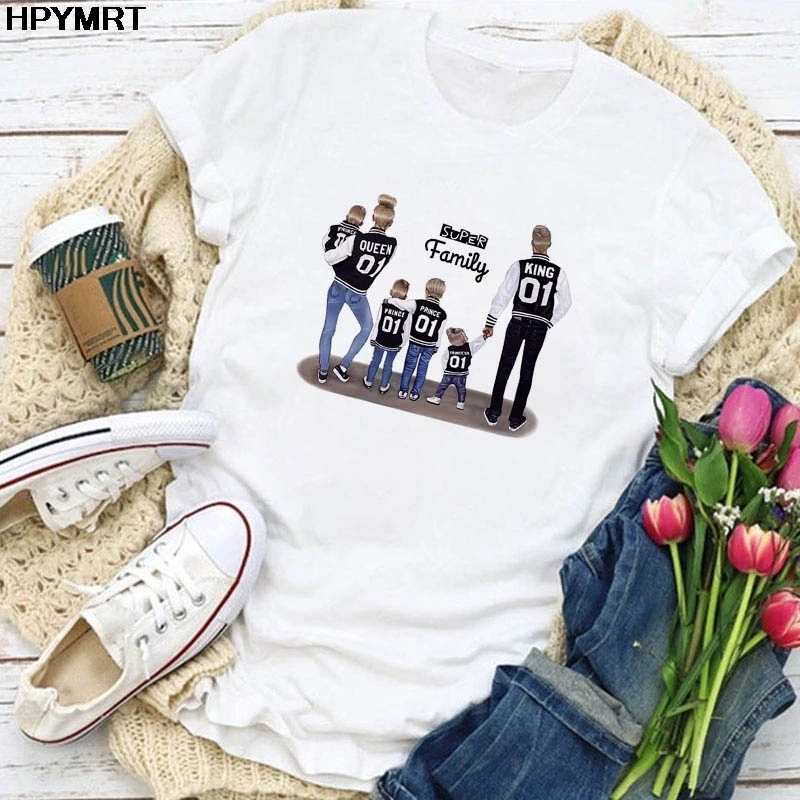 Super Mom and Dad Family Female T Shirt Summer Women 2020 Mom of Boys Cute Korean Style Shirt Streetwear White Casual T-Shirts
Super Mom and Dad Family Female T Shirt Summer Women 2020 Mom of Boys Cute Korean Style Shirt Streetwear White Casual T-Shirts