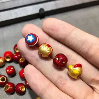 Cute Handmade Enamel DIY Beads Yellow Gold Superman/Spiderman/Iron Man/Captain America Cartoon Jewelry Necklace Bracelet Beads
Cute Handmade Enamel DIY Beads Yellow Gold Superman/Spiderman/Iron Man/Captain America Cartoon Jewelry Necklace Bracelet Beads