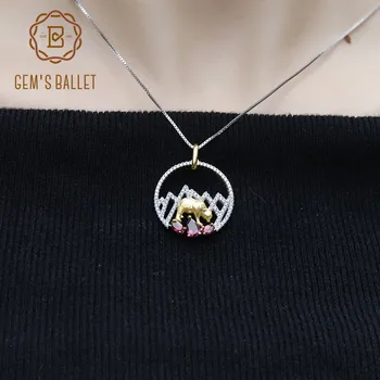 GEM'S BALLET Natural Garnet 925 Sterling Silver Iceberg Polar Bear Look for Food Pendant Necklace For Women Fine Jewelry 
GEM'S BALLET Natural Garnet 925 Sterling Silver Iceberg Polar Bear Look for Food Pendant Necklace For Women Fine Jewelry