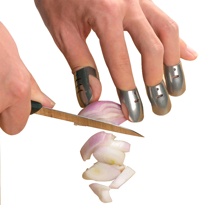 4pcs/set Stainless Steel Finger Protector Adjustable Finger Hand Guard Anti-cutting Hand Safe Slice Tools Kitchen Gadgets
4pcs/set Stainless Steel Finger Protector Adjustable Finger Hand Guard Anti-cutting Hand Safe Slice Tools Kitchen Gadgets