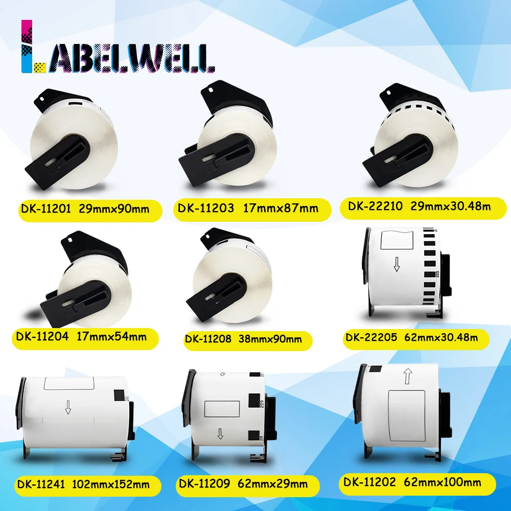Labelwell DK-22210 Thermal Paper compatible for Brother QL-550 QL-560VP QL-570 label maker for DK-11201 11202 11241 22205 11208
Labelwell DK-22210 Thermal Paper compatible for Brother QL-550 QL-560VP QL-570 label maker for DK-11201 11202 11241 22205 11208