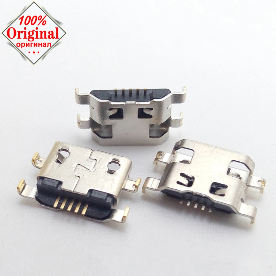 100 шт. 5-контактный разъем Micro USB для зарядки Lenovo A708t S890 Alcatel 7040N HuaWei G7 G7-TL00 | Мобильные