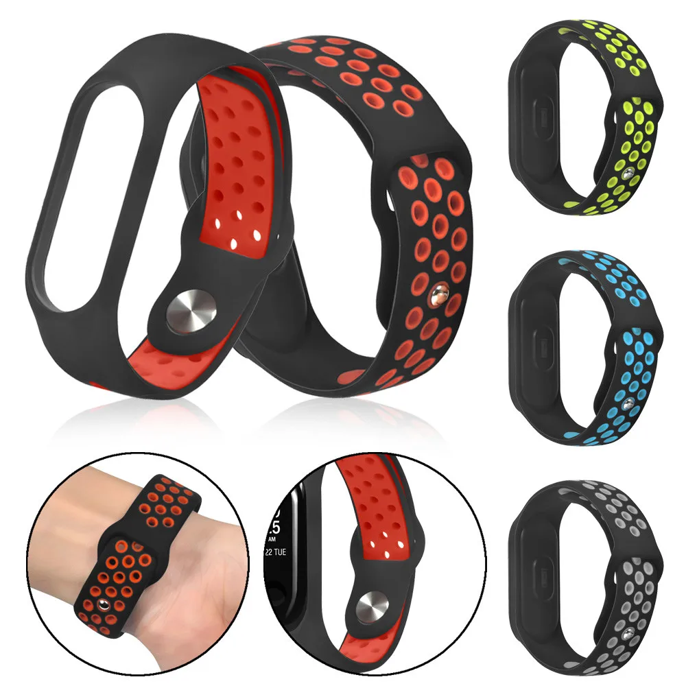 Фото For Mi Band 3 strap sport Silicone watch wrist Bracelet miband3 accessories bracelet smart for Xiaomi mi band | Наручные часы