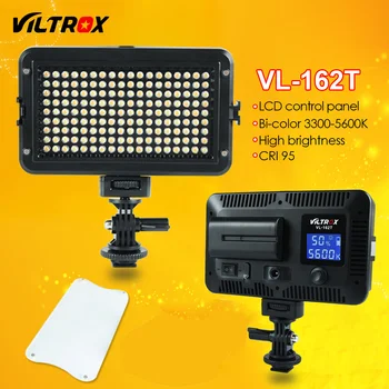 Viltrox VL-162T Camera LED Video Studio Light LCD Panel 3300K-5600K Bi-Color Dimmable +Battery+Charger for Canon Nikon Sony DSLR
Viltrox VL-162T Camera LED Video Studio Light LCD Panel 3300K-5600K Bi-Color Dimmable +Battery+Charger for Canon Nikon Sony DSLR