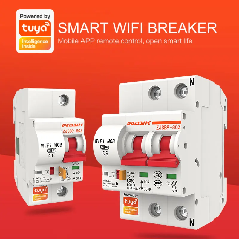 Tuya Smart WIFI Circuit Breaker For Alexa Google Home 4P IoT Air Switch Smart Life Smart APP Control Household Controller
Tuya Smart WIFI Circuit Breaker For Alexa Google Home 4P IoT Air Switch Smart Life Smart APP Control Household Controller