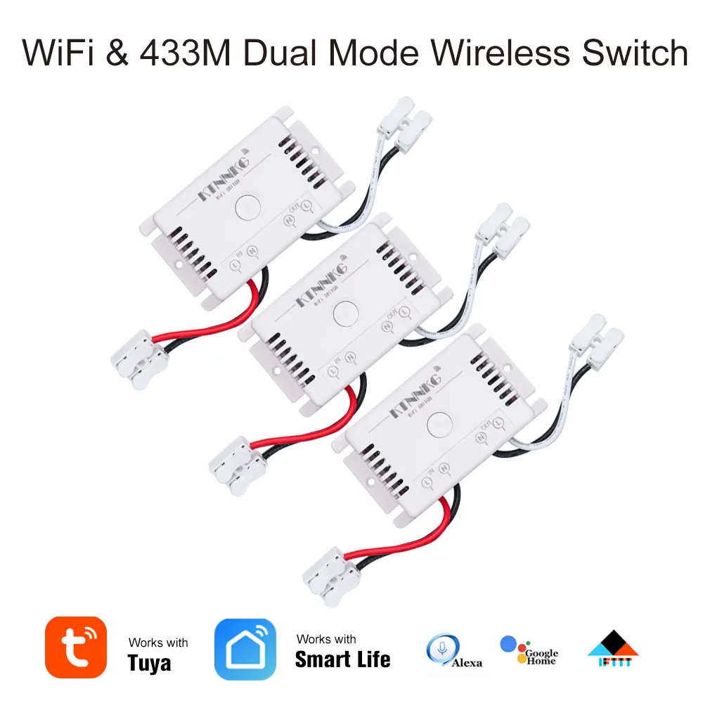 3pcs/ TUYA AC85-250V light control switch with 433Mhz metal remote control for Google, Amazon, smart home, creative refurbished 
3pcs/ TUYA AC85-250V light control switch with 433Mhz metal remote control for Google, Amazon, smart home, creative refurbished