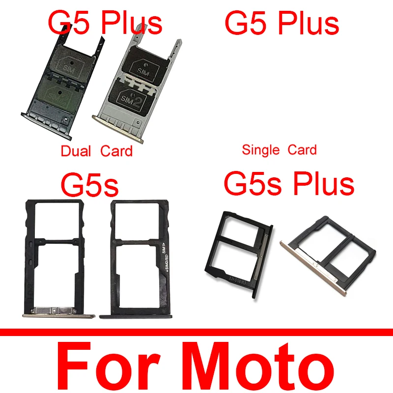 Micro Sim Card Tray Reader Slot Holder For Motorola Moto G5 Plus XT1863 XT1684 XT1685 XT1687 G5s XT1799 plus Repair Parts | Мобильные