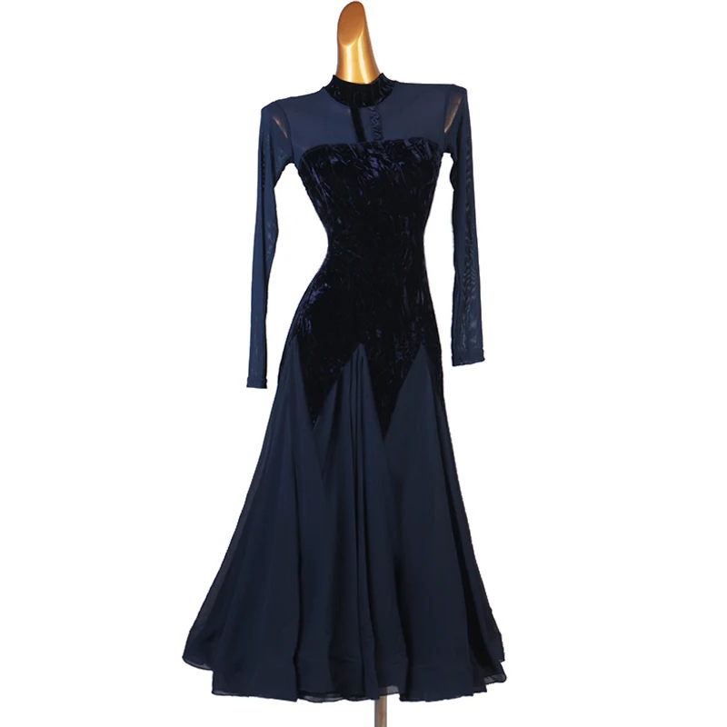 New Modern Ballroom Dance Competition Dress Female Dancer Long Sleeve Velvet Latin Practice Clothes Waltz Dance Costumes DQL4517
New Modern Ballroom Dance Competition Dress Female Dancer Long Sleeve Velvet Latin Practice Clothes Waltz Dance Costumes DQL4517