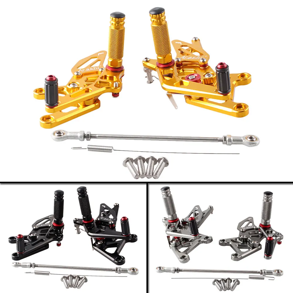 For Honda CBR 250R 2010 2011 2012 2013 2014 Aluminum Alloy CNC Adjustable Rearset Rear Set Footpegs Foot Rests Pegs
For Honda CBR 250R 2010 2011 2012 2013 2014 Aluminum Alloy CNC Adjustable Rearset Rear Set Footpegs Foot Rests Pegs