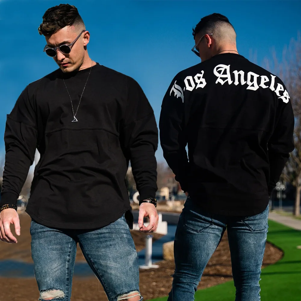 Muscle Brothers Autumn and Winter Long-sleeved T-shirt Men Crew Neck Pullover Hoody Running xun lian Shirt Loose Korean-style Ca
Muscle Brothers Autumn and Winter Long-sleeved T-shirt Men Crew Neck Pullover Hoody Running xun lian Shirt Loose Korean-style Ca