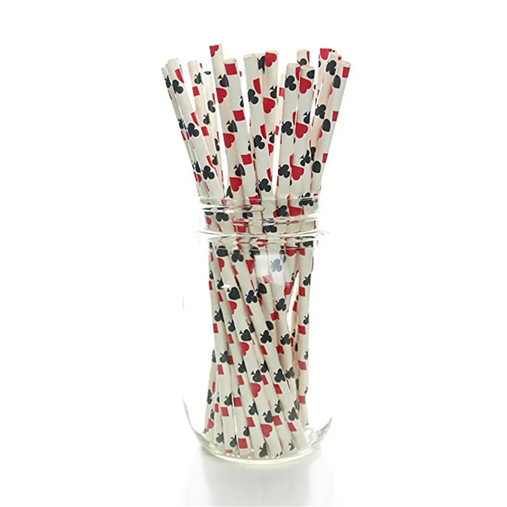 25PC Creative Degradable Kraft Straw Multicolor Poker Pattern Decorative Party Supplies Environmentally Friendly Stocked Paja LD
25PC Creative Degradable Kraft Straw Multicolor Poker Pattern Decorative Party Supplies Environmentally Friendly Stocked Paja LD