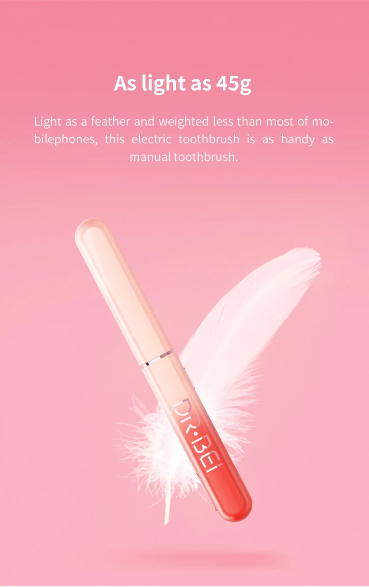 Xiaomi Doctor B Q3 Sonic Electric Toothbrush USB Rechargeable IPX7 Waterproof 45g lightweight body Soft Brush for Adult (2)