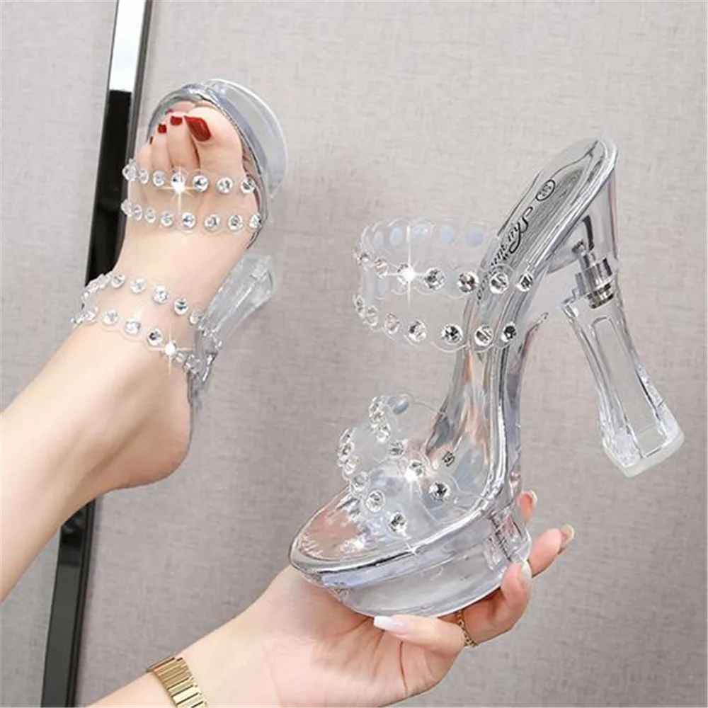 New 2024 Female PVC Clear Heels For Women Fashion Slippers Summer High Heels Sexy Sandalia Transparent 15CM Party Shoes Eu 34-43
New 2024 Female PVC Clear Heels For Women Fashion Slippers Summer High Heels Sexy Sandalia Transparent 15CM Party Shoes Eu 34-43