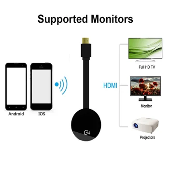 HDMI Wireless Display Wecast G4 for Android iOS YouTube Google Chrome Airplay Support 4G Cellular Data Casting Media TV Stick
HDMI Wireless Display Wecast G4 for Android iOS YouTube Google Chrome Airplay Support 4G Cellular Data Casting Media TV Stick
