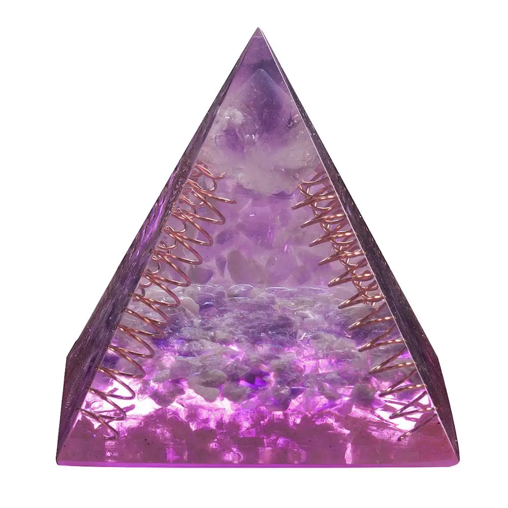 TUMBEELLUWA Healing Purple Crystal Copper Wire Orgonite Pyramid Energy Generator Reiki Stone Resin Figurine for Wicca Balancing
TUMBEELLUWA Healing Purple Crystal Copper Wire Orgonite Pyramid Energy Generator Reiki Stone Resin Figurine for Wicca Balancing