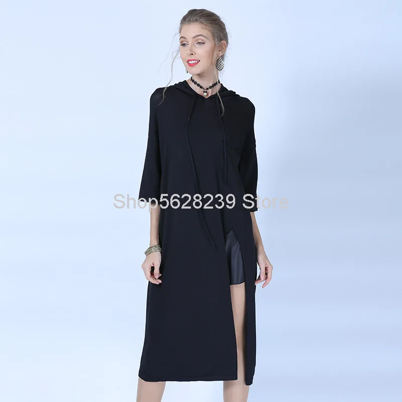 2020 Women's Wear Sweater Pullover Joker Long Money Knitting Shirt Loose Big Code Solid Color Belt Cap Knitting Shirt
2020 Women's Wear Sweater Pullover Joker Long Money Knitting Shirt Loose Big Code Solid Color Belt Cap Knitting Shirt